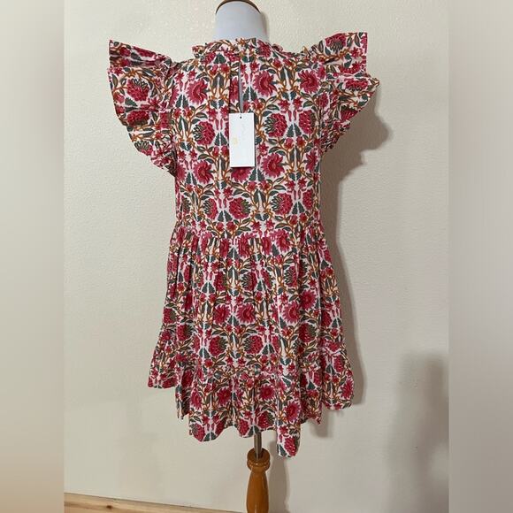 Caroline Constas NY Pink floral Strawberry mini shift swing dress NEW Medium - Picture 5 of 10